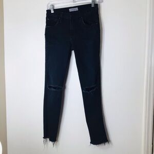 James Jeans women jeans 27 black raw hem distress Twiggy